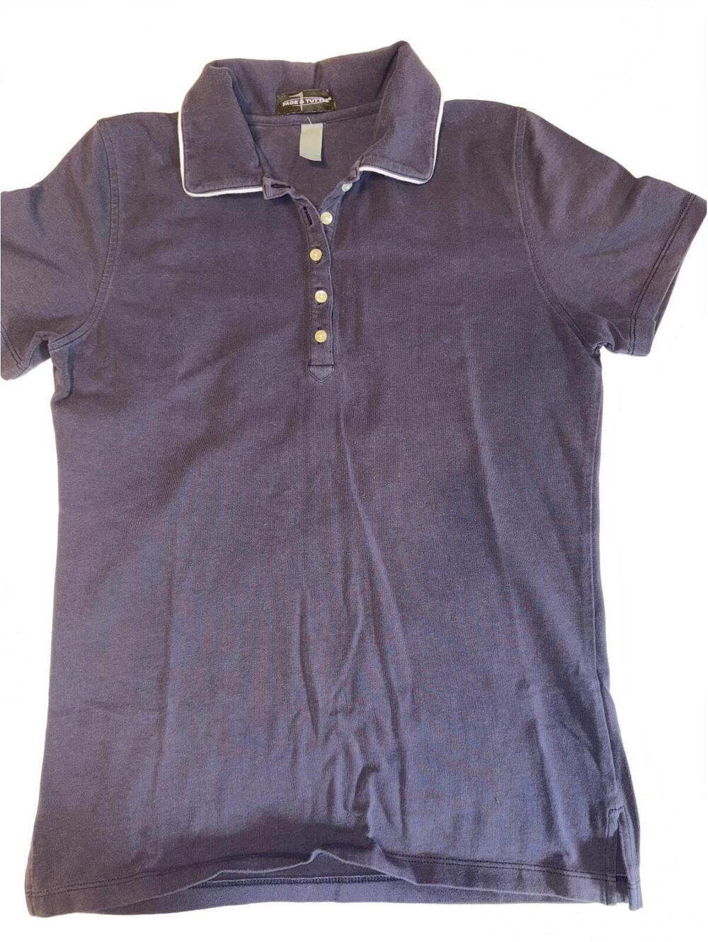 Page and Tuttle Navy Polo Shirt Classic Golfwear Casual Top